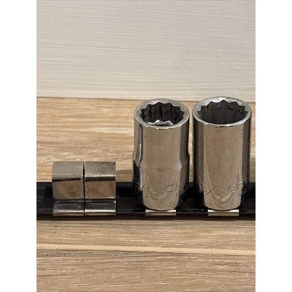 Craftsman Sockets Set Of 10 / SAE / 1/2” Drive With Organizer Made In USA - Picture 6 of 14
